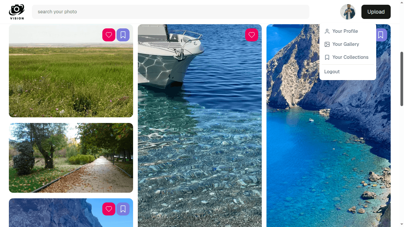 Vision - Photos Sharing Platform screenshot 2