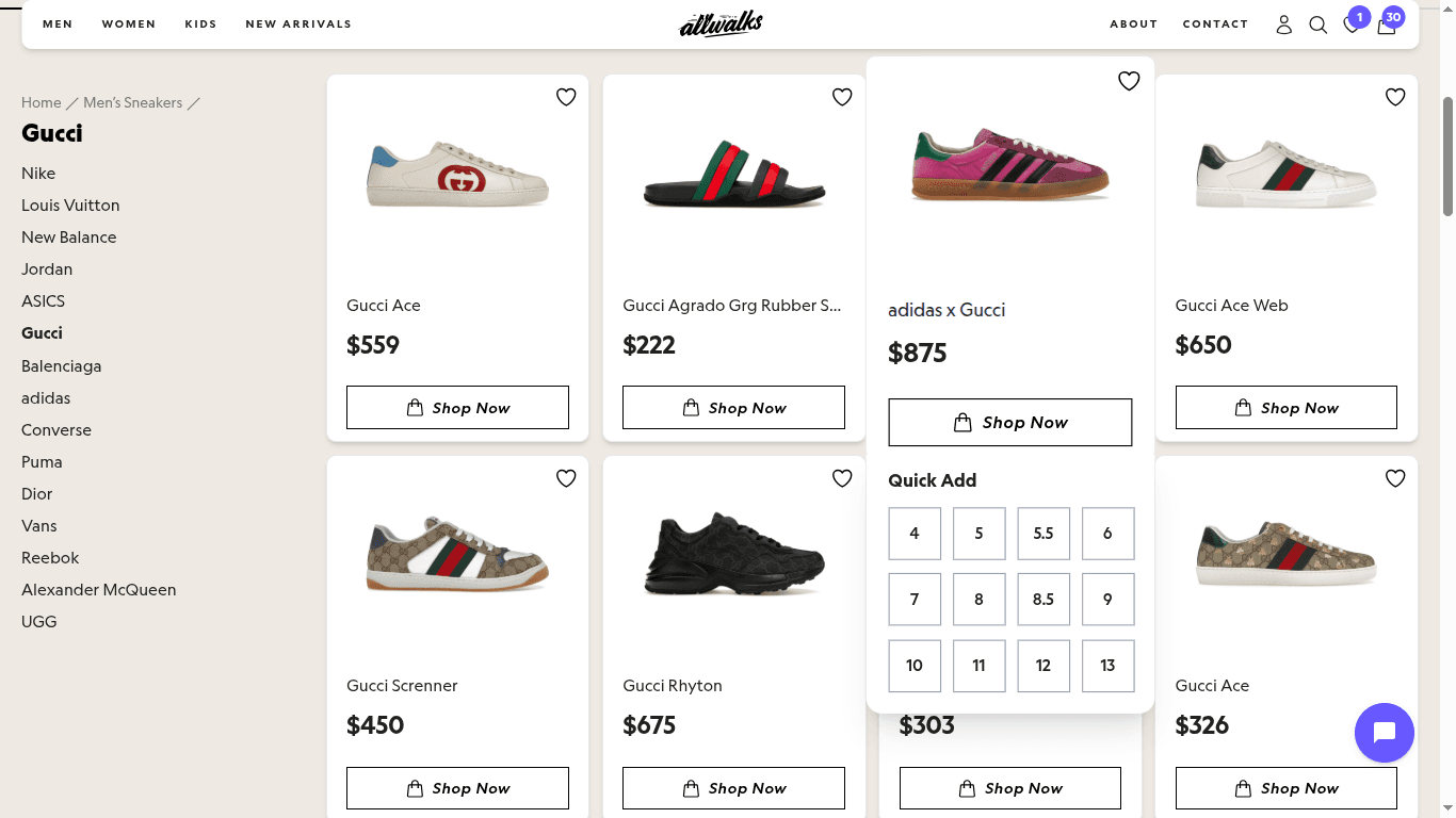 E-Commerce Sneakers Store screenshot 2